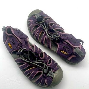 Keen Girls Whisper Sweet Waterproof Sport Sandals Purple Gray Size 2 Beach Hike
